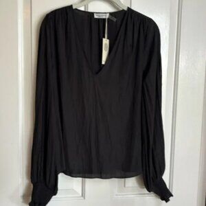 NWT RAMY BROOK Sabrina blouse in black size small